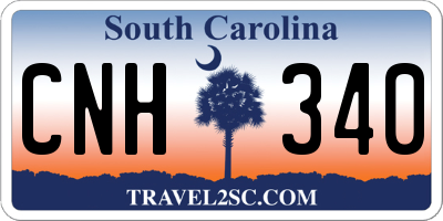 SC license plate CNH340
