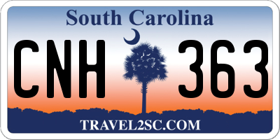 SC license plate CNH363