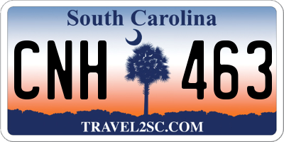 SC license plate CNH463