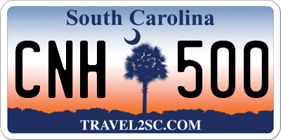 SC license plate CNH500