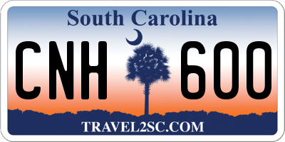 SC license plate CNH600