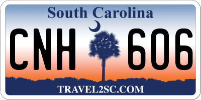 SC license plate CNH606