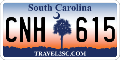 SC license plate CNH615