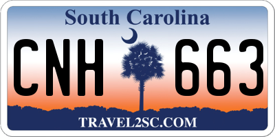 SC license plate CNH663