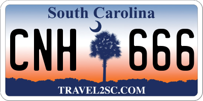 SC license plate CNH666