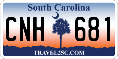 SC license plate CNH681