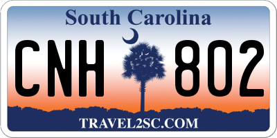 SC license plate CNH802