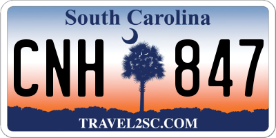 SC license plate CNH847