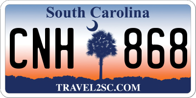 SC license plate CNH868