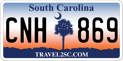 SC license plate CNH869