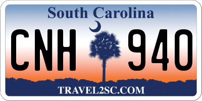 SC license plate CNH940