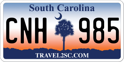 SC license plate CNH985