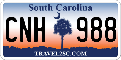 SC license plate CNH988