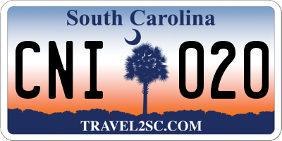 SC license plate CNI020
