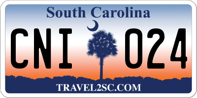 SC license plate CNI024