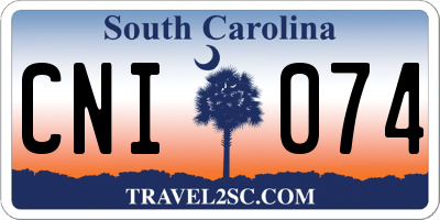 SC license plate CNI074