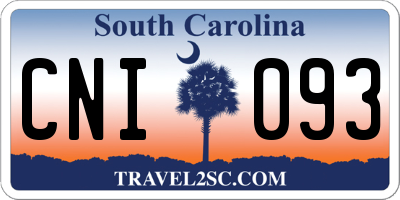 SC license plate CNI093