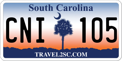 SC license plate CNI105