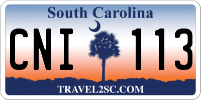 SC license plate CNI113