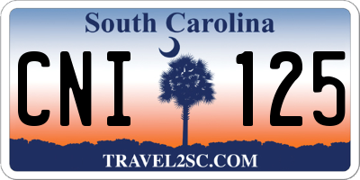SC license plate CNI125
