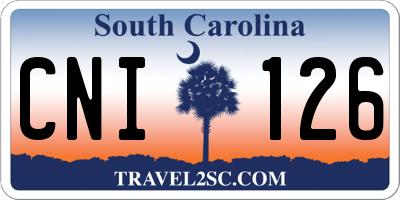 SC license plate CNI126