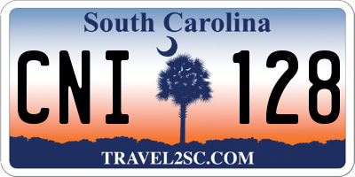 SC license plate CNI128