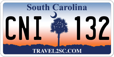 SC license plate CNI132