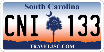 SC license plate CNI133