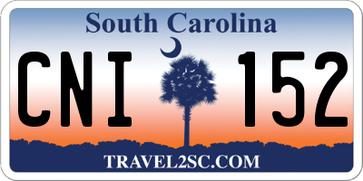 SC license plate CNI152
