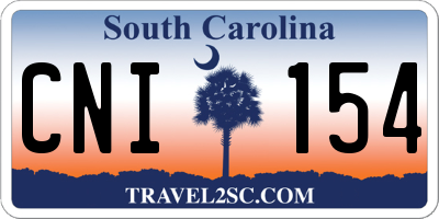 SC license plate CNI154