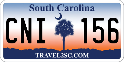 SC license plate CNI156
