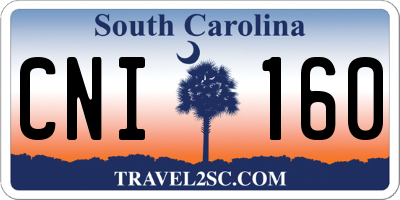 SC license plate CNI160