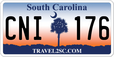 SC license plate CNI176