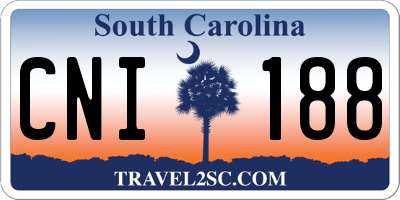 SC license plate CNI188