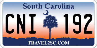 SC license plate CNI192