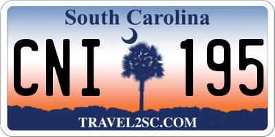SC license plate CNI195
