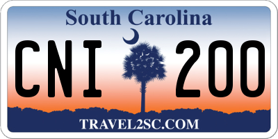 SC license plate CNI200