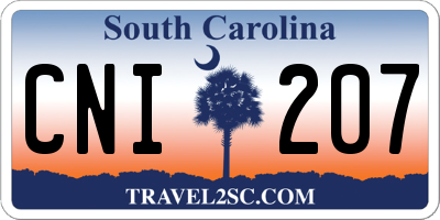 SC license plate CNI207