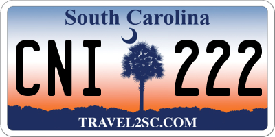 SC license plate CNI222