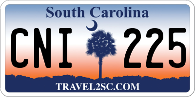 SC license plate CNI225
