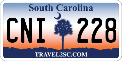 SC license plate CNI228