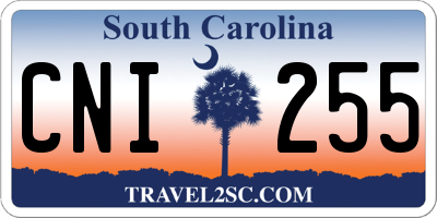 SC license plate CNI255