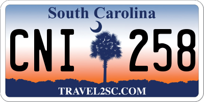SC license plate CNI258