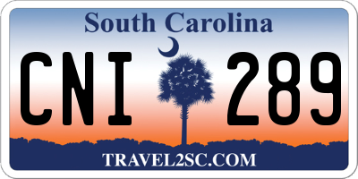 SC license plate CNI289