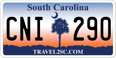 SC license plate CNI290