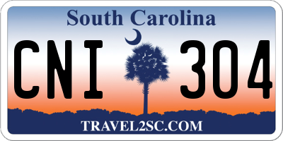 SC license plate CNI304