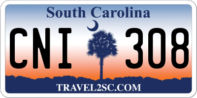 SC license plate CNI308