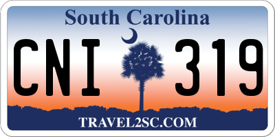 SC license plate CNI319