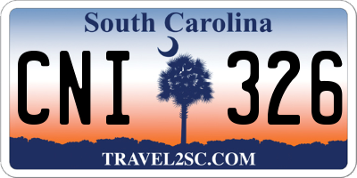SC license plate CNI326