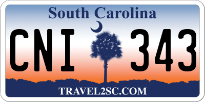 SC license plate CNI343